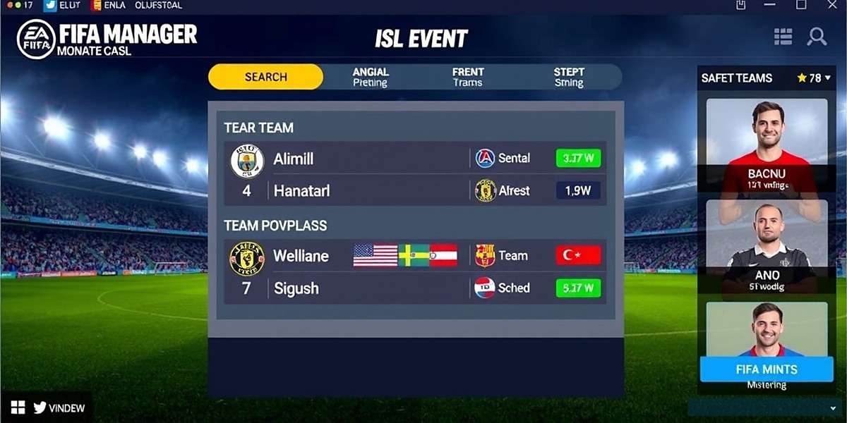 FIFA Mobile Manager Tips - ISL Event FIFA Mobile Manager ISL event screen with team selection